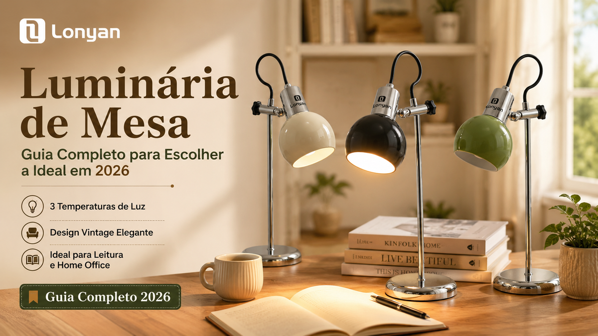 Luminária de Mesa: Guia Completo para Escolher a Ideal [2026]