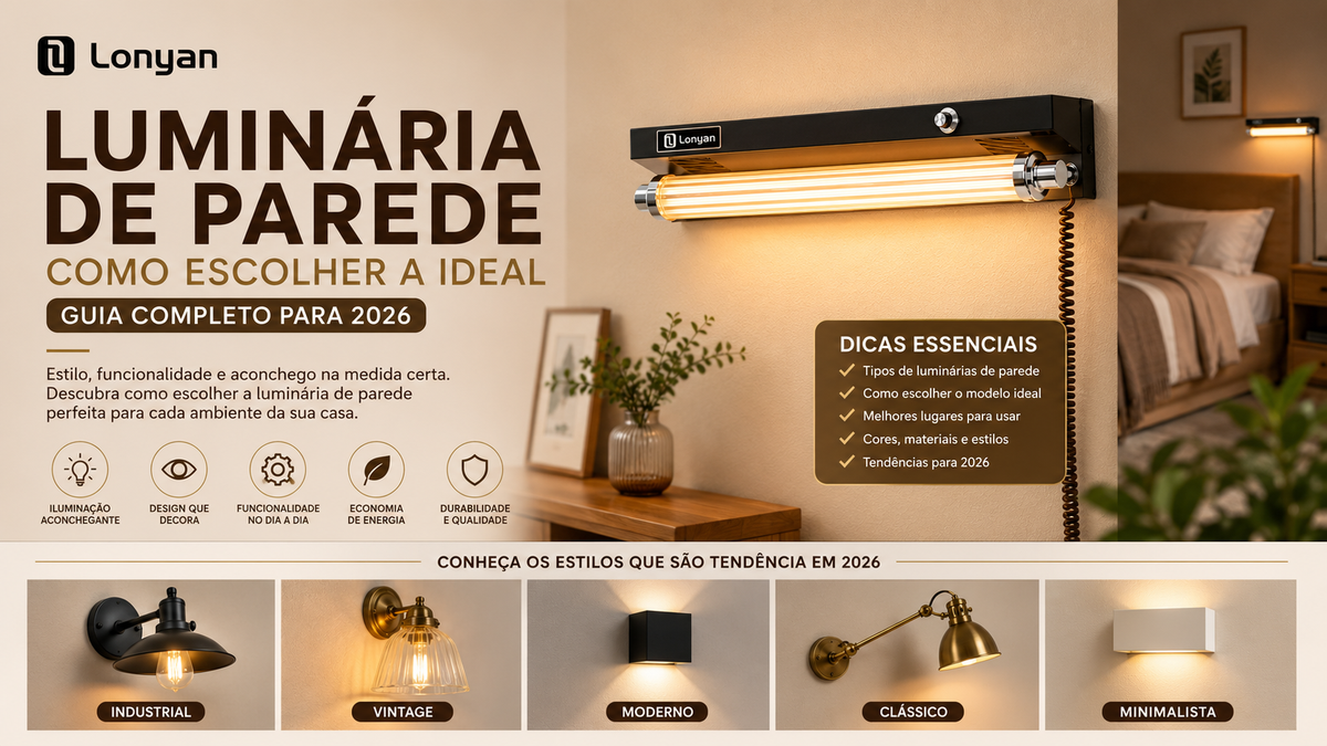Luminária de Parede: Como Escolher a Ideal? Guia Completo para 2026