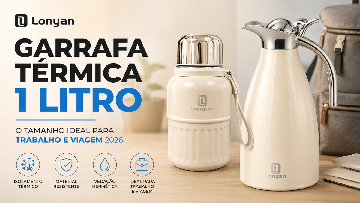 Garrafa Térmica 1 Litro: O Tamanho Ideal para Trabalho e Viagem [2026]