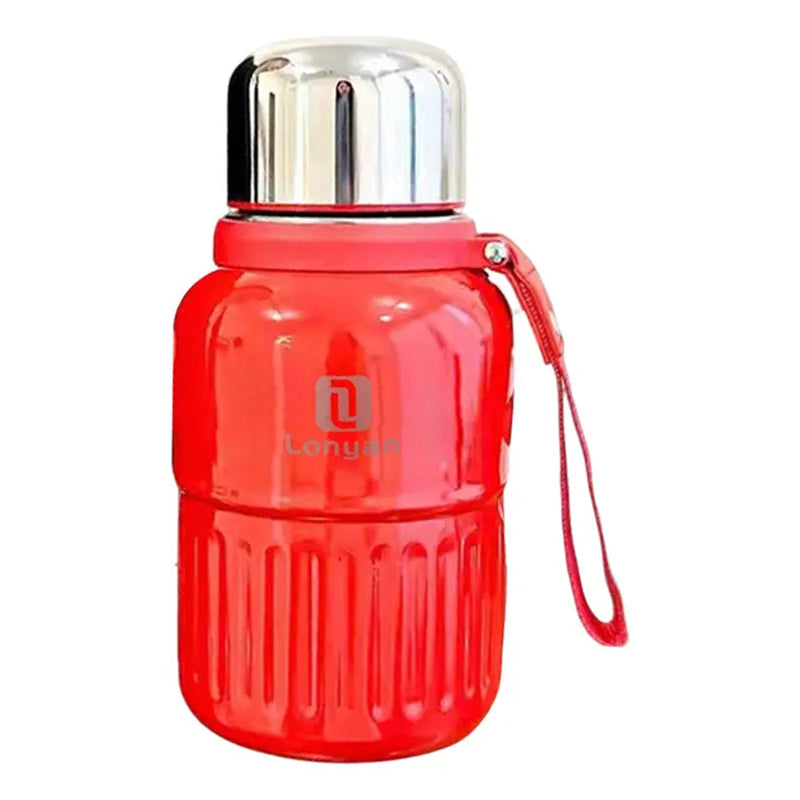 Garrafa Térmica 600ml Aço Inox Quente e Frio Viagem Academia — LONYAN — Vista lateral