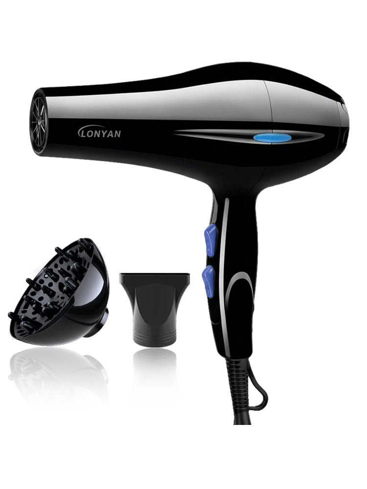 Secador de Cabelo LONYAN 8020 800W Íons Negativos com Difusor