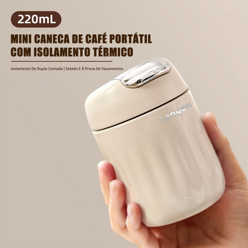 Copo Térmico 220ml Mantém Quente E Frio Dupla Aço Inox — LONYAN — Material inox 304
