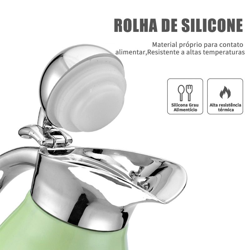 Garrafa Térmica 2l Aço Inox Mantém Quente E Frio Café Chás — LONYAN — Design retrô vintage