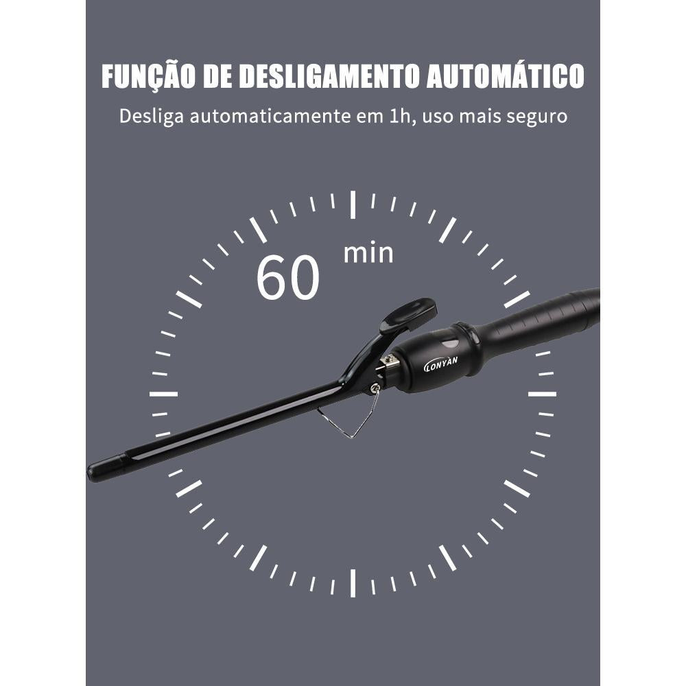 Modelador de Cachos Profissional LONYAN 9mm e 13mm Cerâmico Bivolt