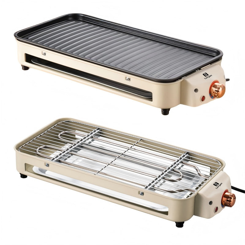 Churrasqueira Elétrica LONYAN 1500W Grelha + Chapa 2 em 1 — LONYAN — Detalhe do produto