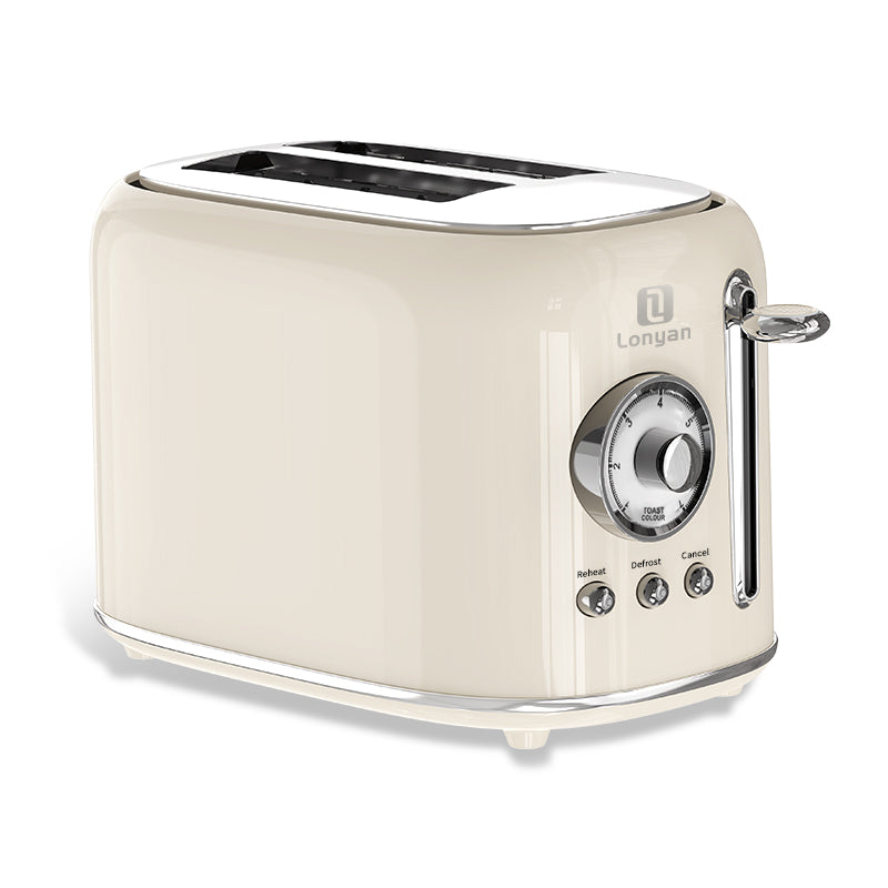 Torradeira Elétrica LONYAN Retrô 800W Inox 7 Níveis de Tostagem
