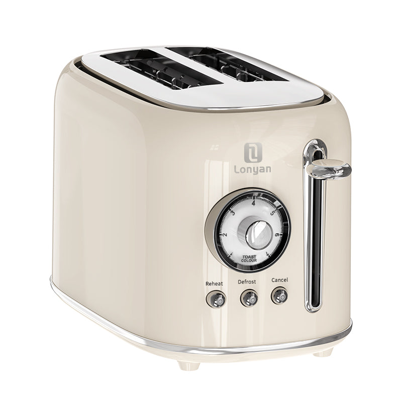 Torradeira Elétrica LONYAN Retrô 800W Inox 7 Níveis de Tostagem