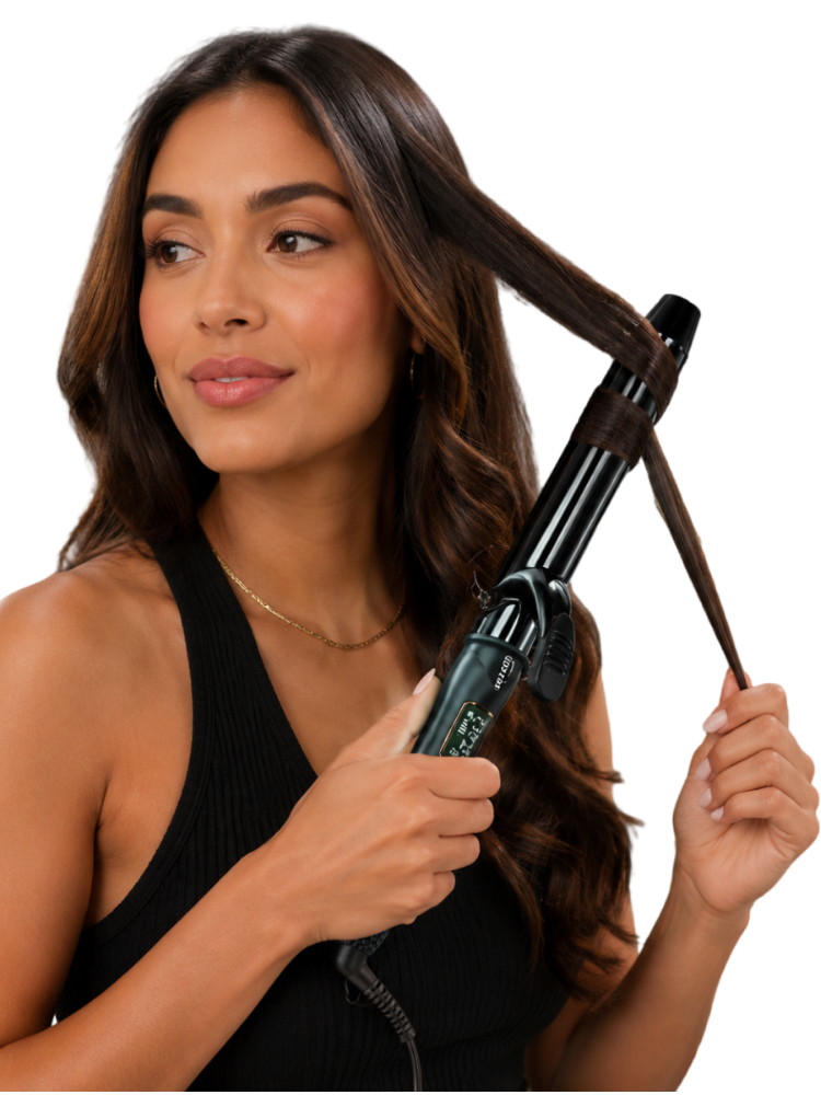 Modelador de Cachos Automático LONYAN Curves 9mm com Display Digital Bivolt