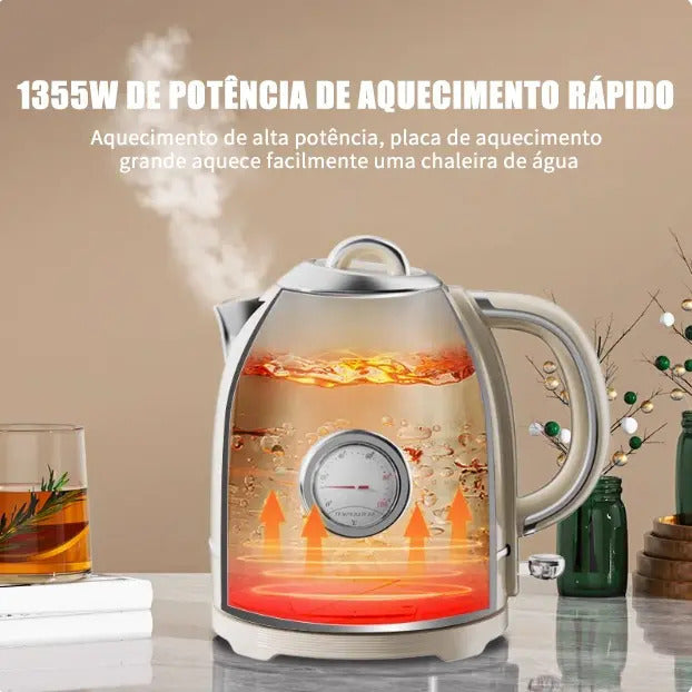 Chaleira Elétrica LONYAN Retrô 1.7L Controle de Temperatura Inox 304 — LONYAN — Embalagem