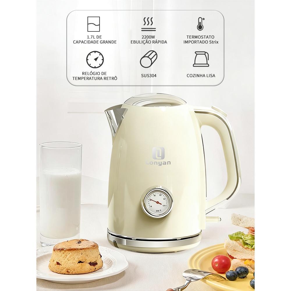 Chaleira Elétrica LONYAN Retrô 1.7L Inox 304 — LONYAN — Modo de uso