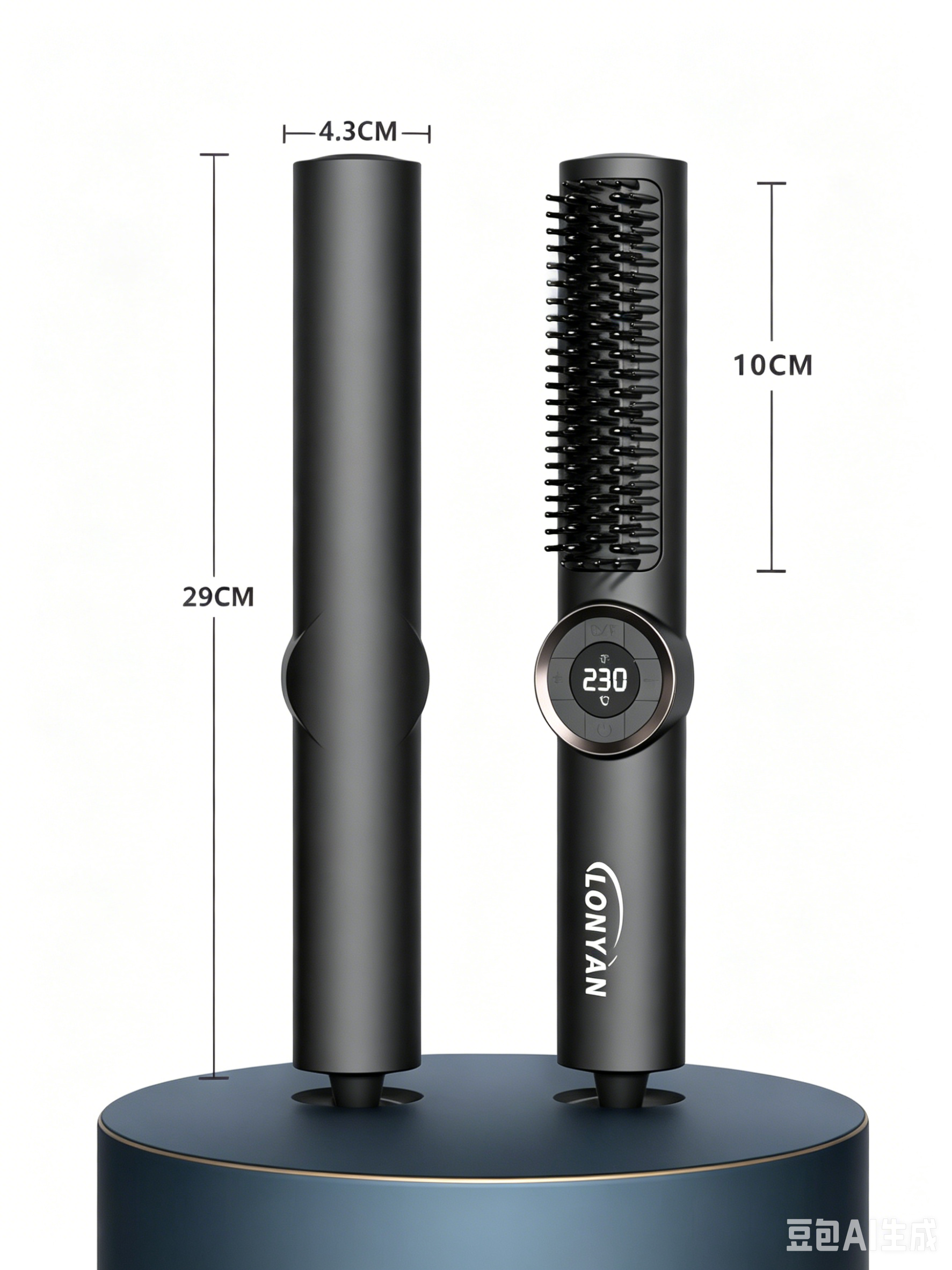 Escova Alisadora e Modeladora LONYAN 55W Bivolt Cerâmica com Display Digital