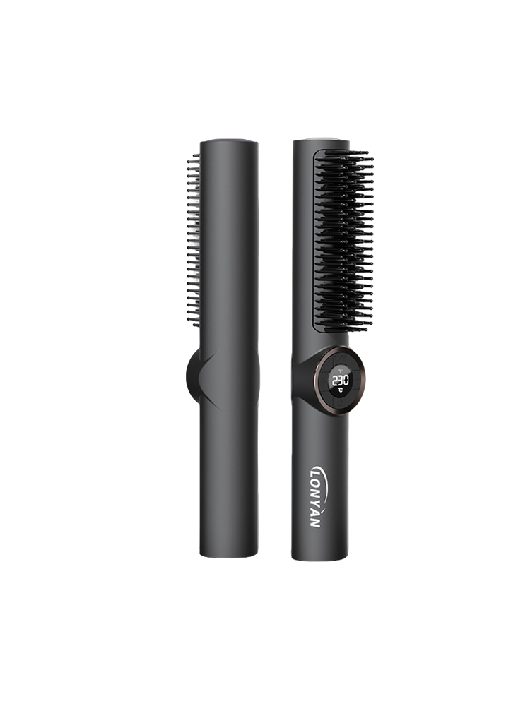 Escova Alisadora e Modeladora LONYAN 55W Bivolt Cerâmica com Display Digital