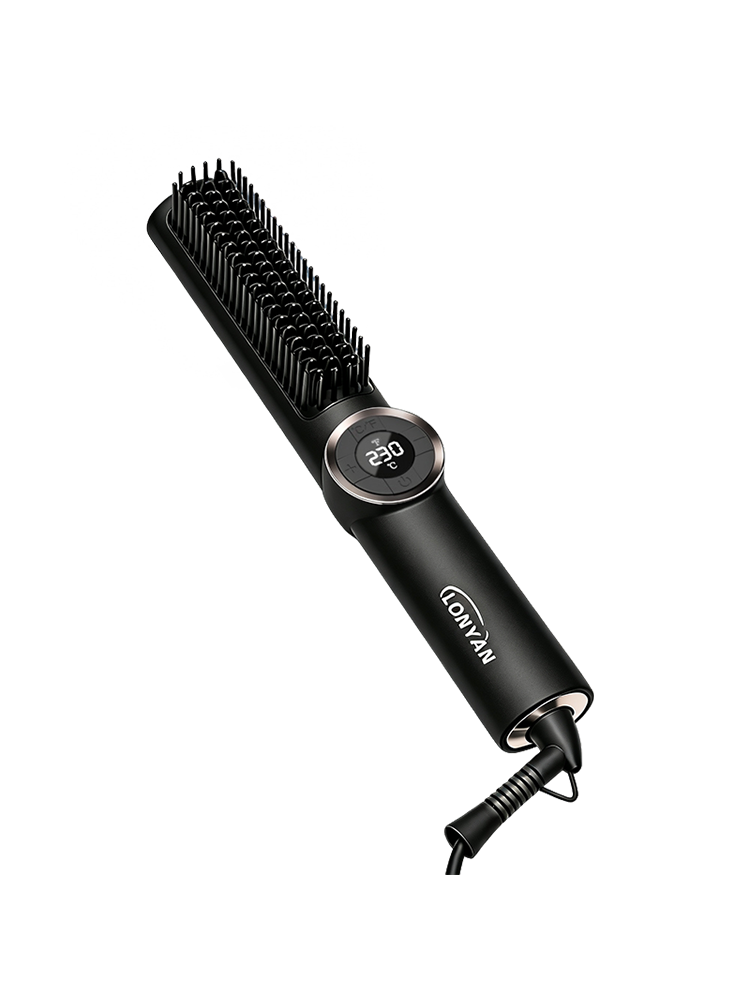 Escova Alisadora e Modeladora LONYAN 55W Bivolt Cerâmica com Display Digital