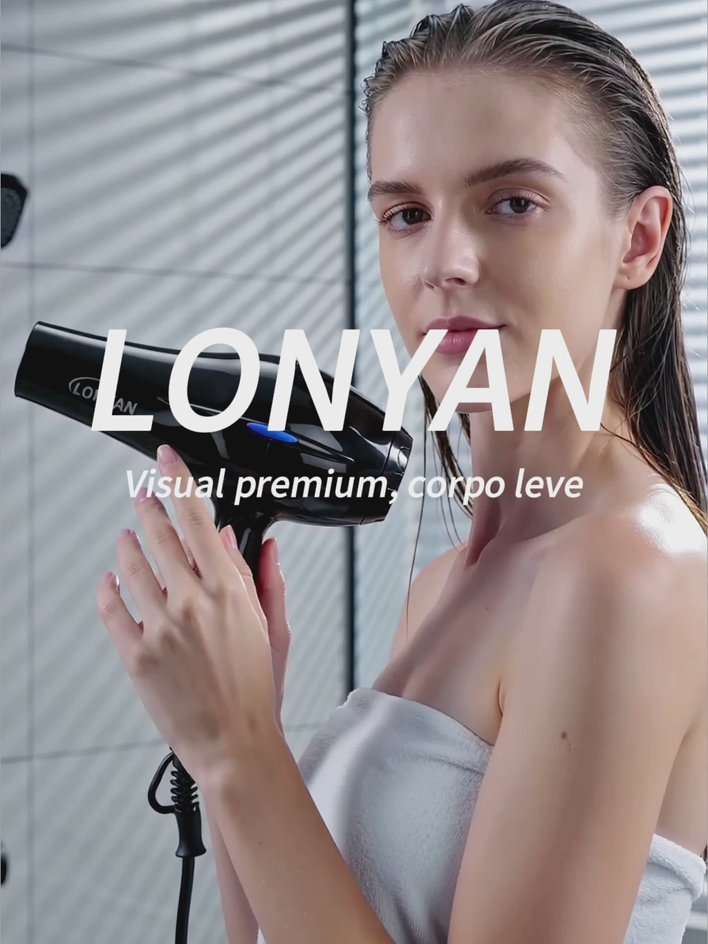 Secador de Cabelo LONYAN 8020 800W Íons Negativos com Difusor