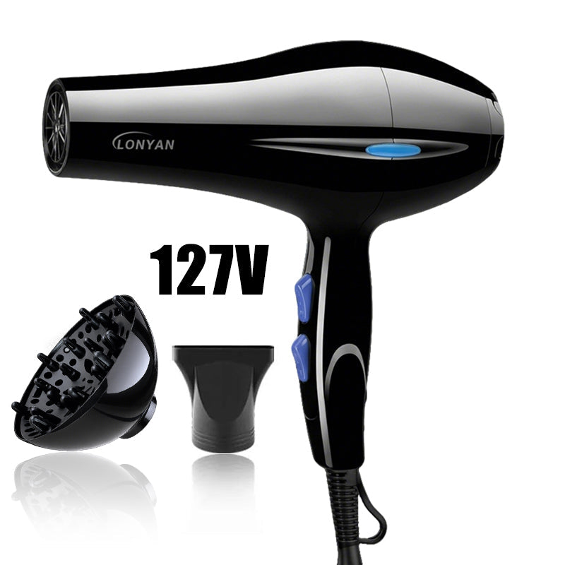 Secador de Cabelo LONYAN 800W Motor CC Íons Negativos com Difusor — LONYAN — Vista superior