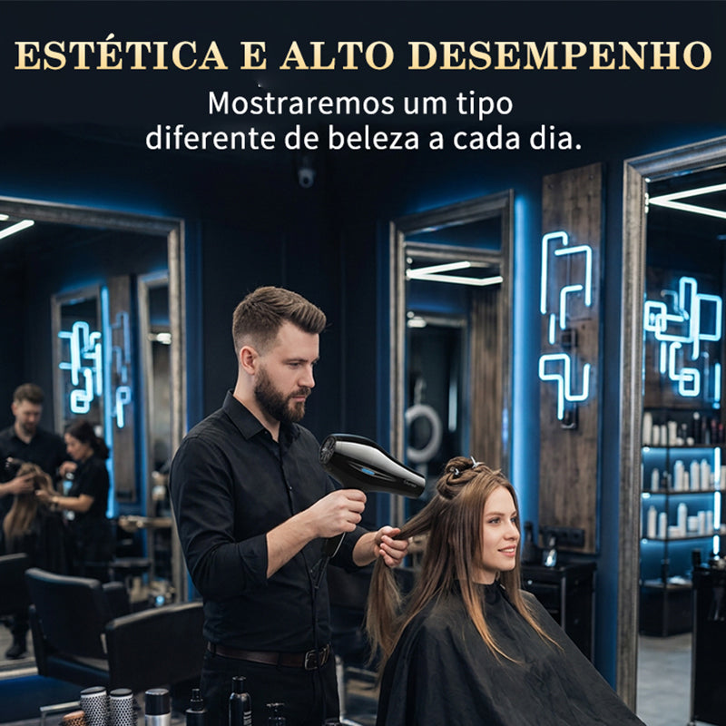 Secador de Cabelo LONYAN 800W Motor CC Íons Negativos com Difusor — LONYAN — Produto em funcionamento