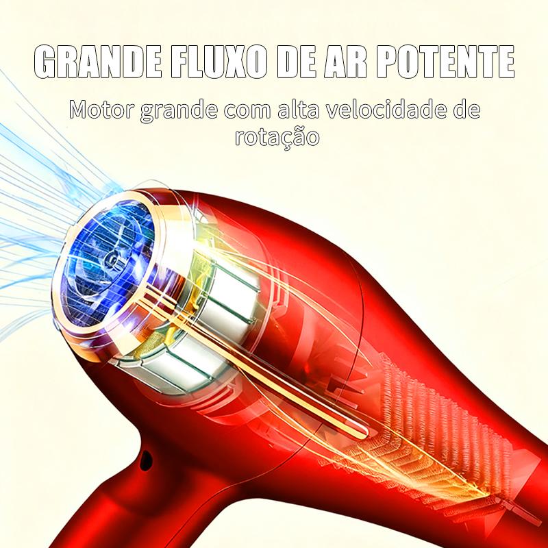 Secador de Cabelo Profissional T33 2500W com Concentrador — LONYAN — Design retrô vintage