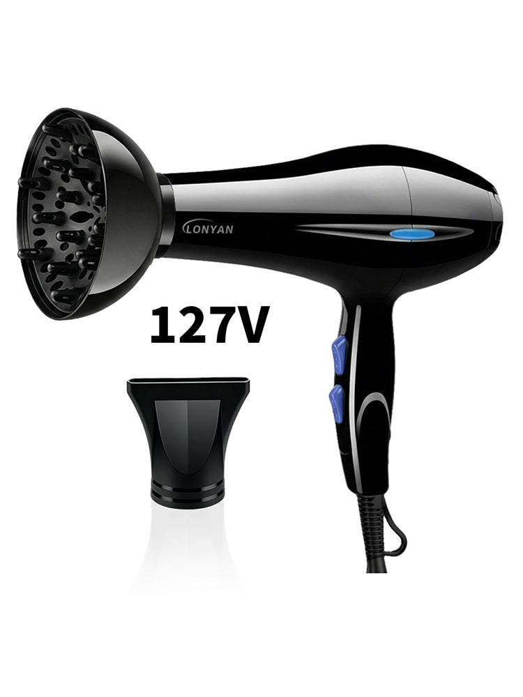 Secador de Cabelo LONYAN 8020 800W Íons Negativos com Difusor